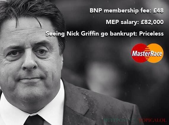 Nick Griffin, failliet, BNP
