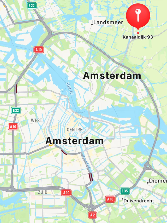 Kaart Amsterdam en omgeving